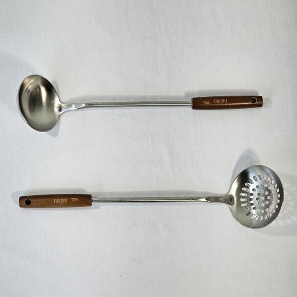 Other - Dachu Spoon Skimmer Laddle Set Wood Handled Stainless Steel